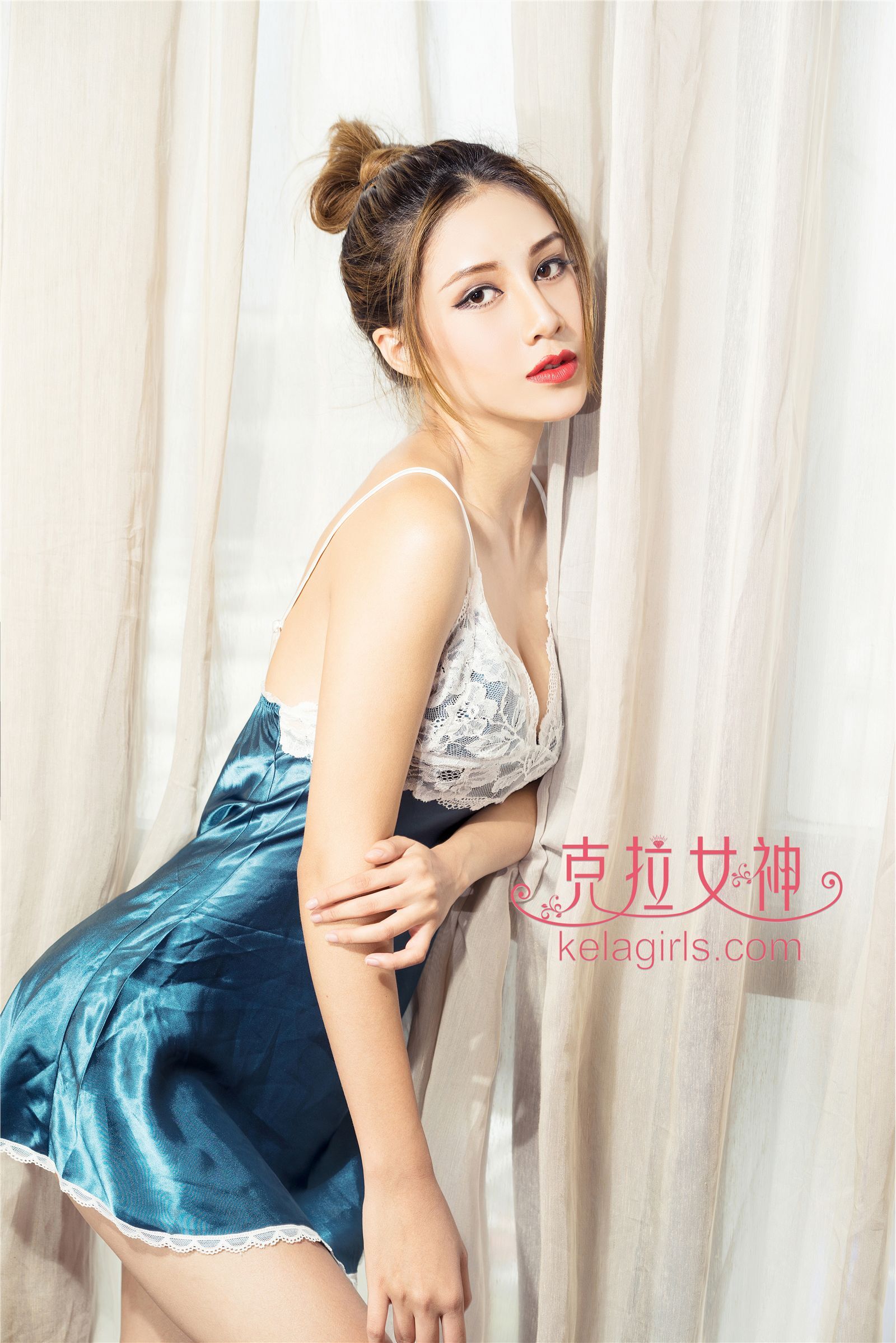 [KeLaGirls]克拉女神 2017-03-18 ABBY 蓝丝夜寝春遗梦